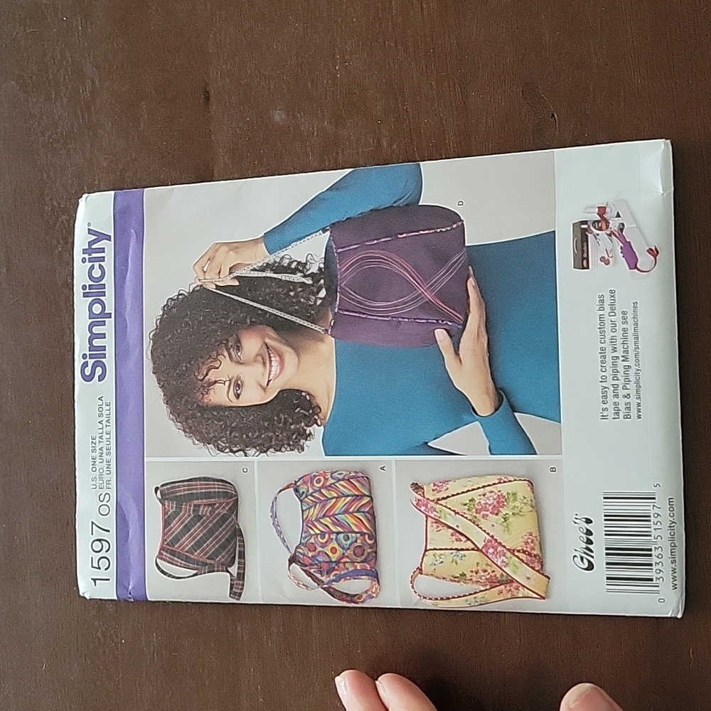 Simplicity 4 purse/bag pattern handbag sewing